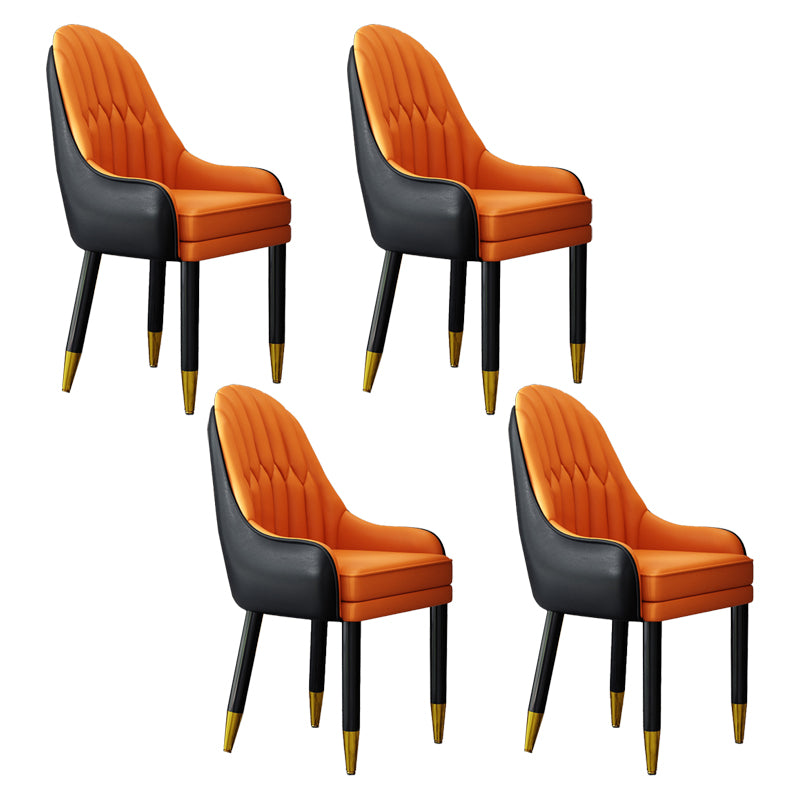 Silla escandinava para el hogar, sillón tapizado con respaldo Parsons, silla de comedor de madera