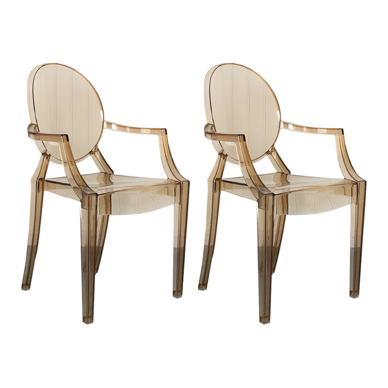 Eigentijdse stijl keuken eetstoelen plastic eetarm zijstoelen