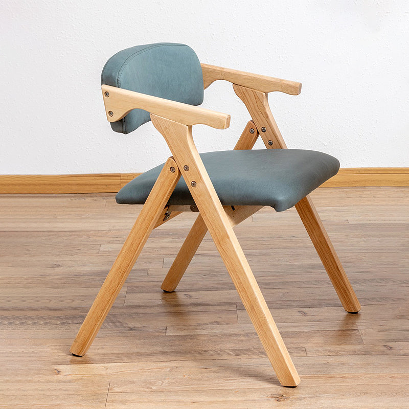 Modern Rubberwood Chairs Set Open Back Folding Side Kitchen Dining Chair