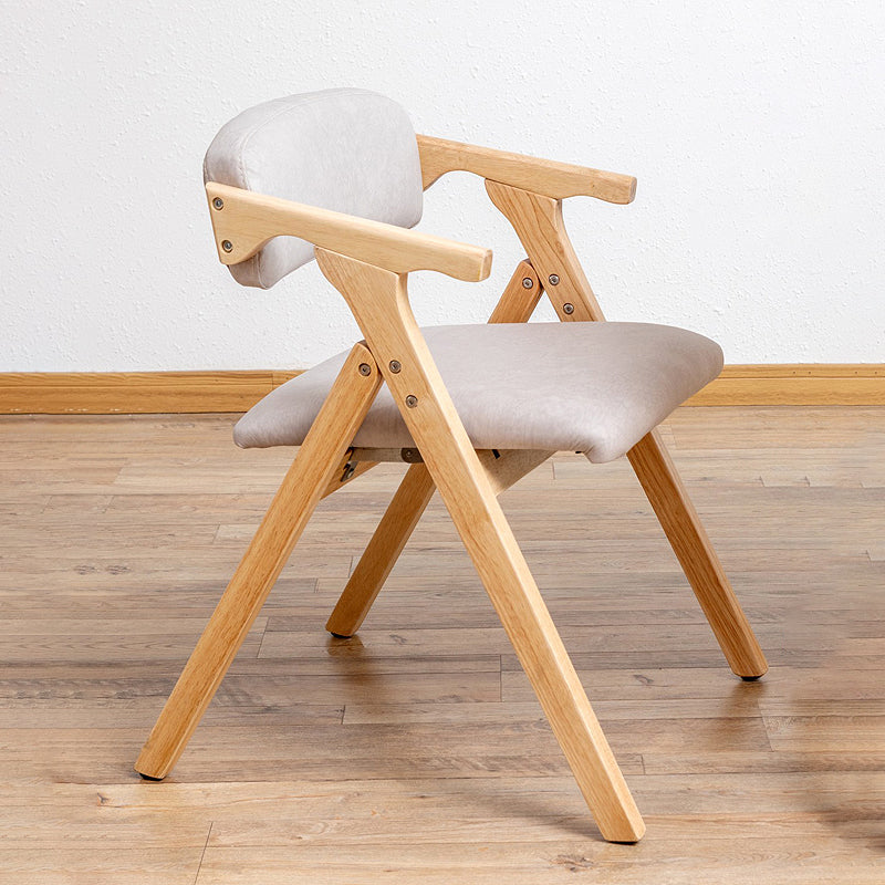 Modern Rubberwood Chairs Set Open Back Folding Side Kitchen Dining Chair