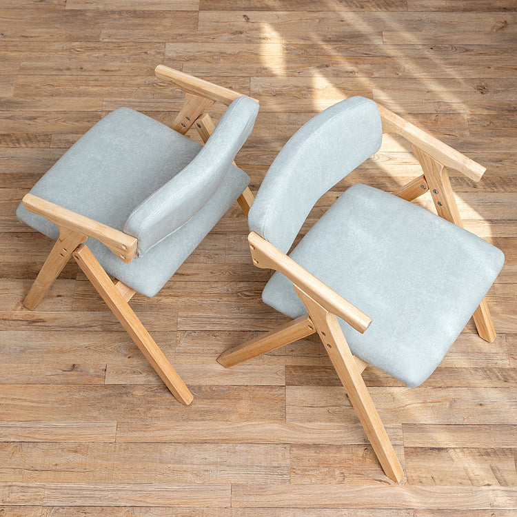 Modern Rubberwood Chairs Set Open Back Folding Side Kitchen Dining Chair