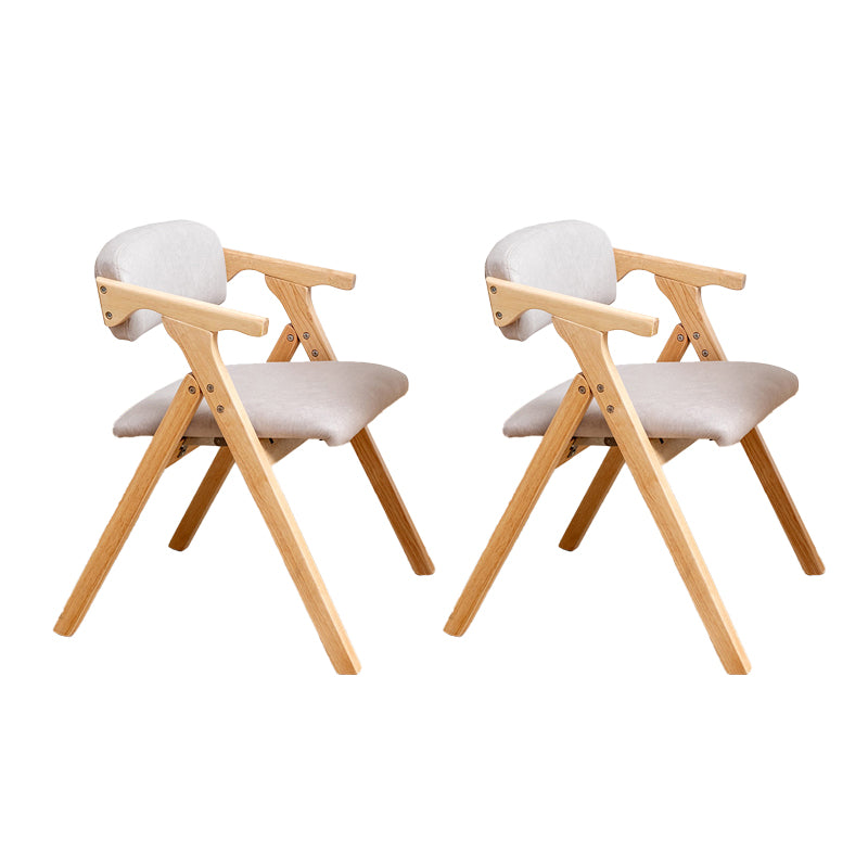 Modern Rubberwood Chairs Set Open Back Folding Side Kitchen Dining Chair