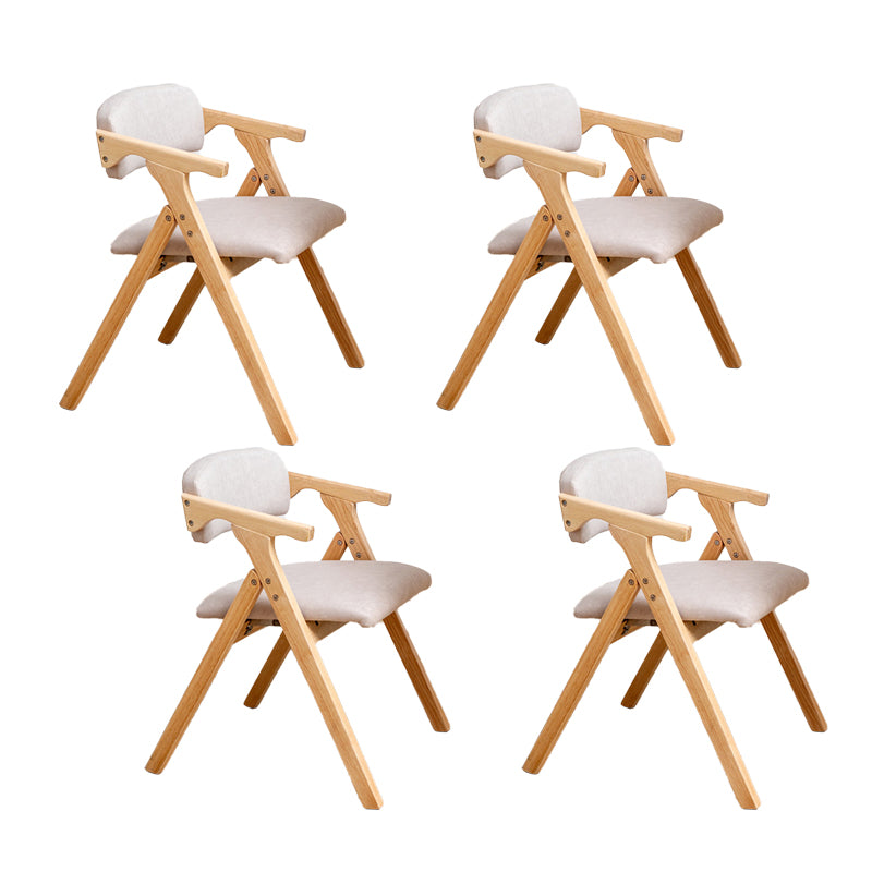 Modern Rubberwood Chairs Set Open Back Folding Side Kitchen Dining Chair