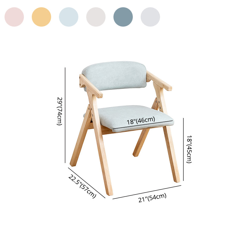 Modern Rubberwood Chairs Set Open Back Folding Side Kitchen Dining Chair