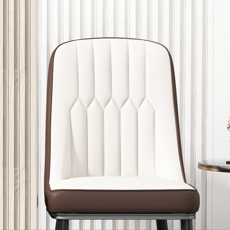Silla auxiliar escandinava para el hogar, silla de comedor tapizada de Metal con respaldo Parsons