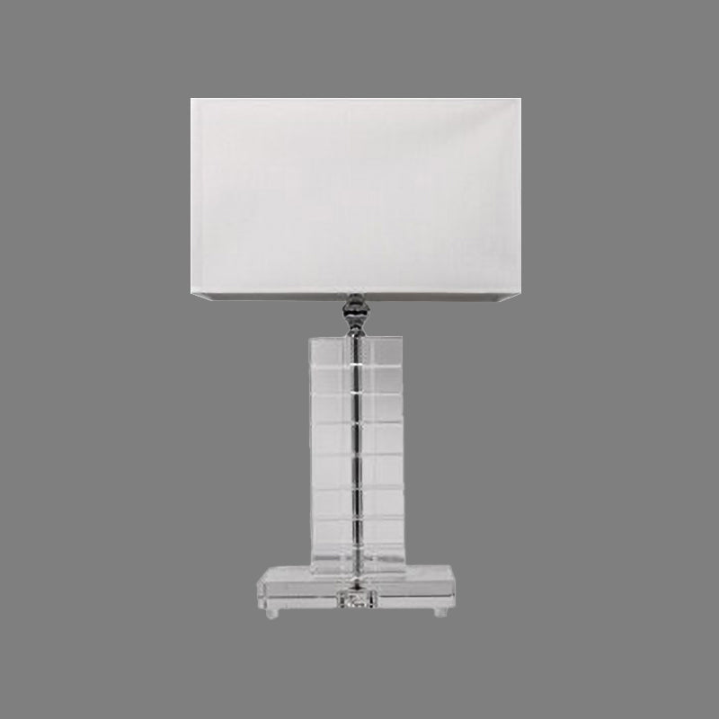 Moderniste Rectangulaire LECTURE LEILLE CRISTAL 1 CRISTAL 1 lampe de nuit en blanc en blanc