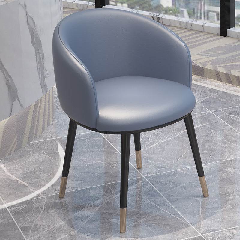 Silla de metal de estilo escandinavo, respaldo sólido, juego de sillas de cocina y comedor