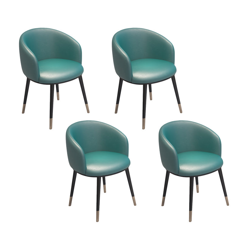 Silla de metal de estilo escandinavo, respaldo sólido, juego de sillas de cocina y comedor