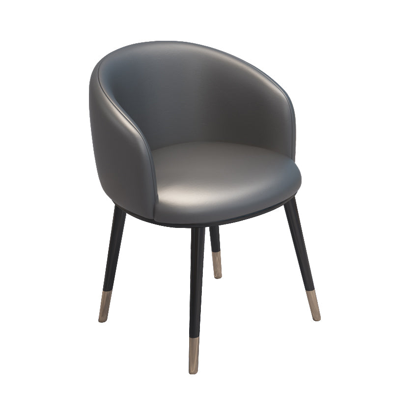 Silla de metal de estilo escandinavo, respaldo sólido, juego de sillas de cocina y comedor