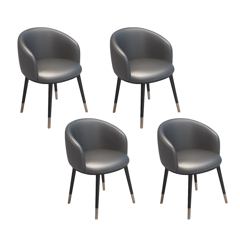 Silla de metal de estilo escandinavo, respaldo sólido, juego de sillas de cocina y comedor