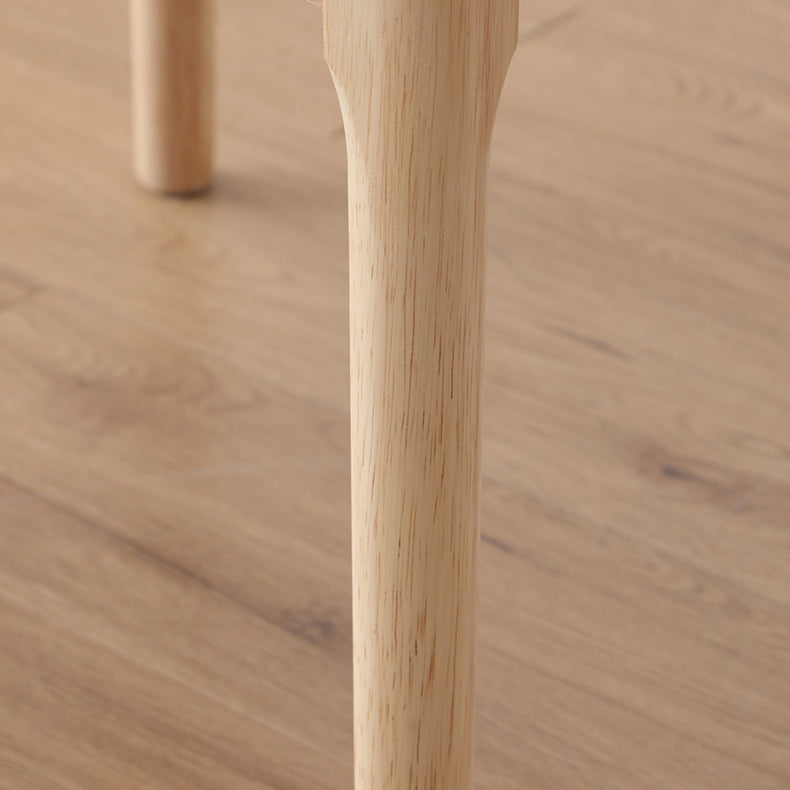Silla auxiliar escandinava de interior tapizada de madera con respaldo abierto (juego de 2)