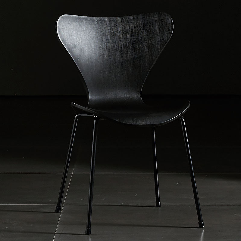 Sillas sin brazos para comedor con respaldo lateral, sillas laterales para comedor interior con patas de metal