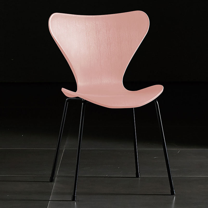 Sillas sin brazos para comedor con respaldo lateral, sillas laterales para comedor interior con patas de metal