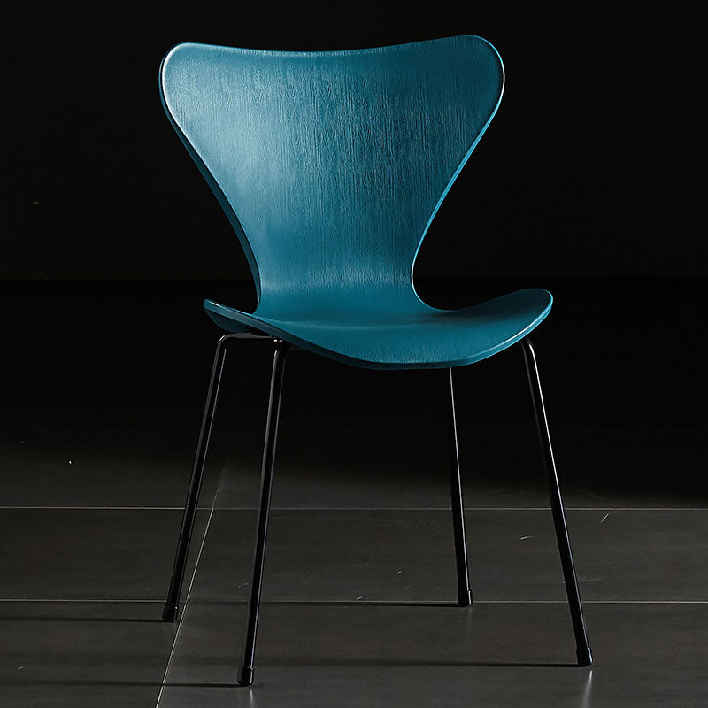 Sillas sin brazos para comedor con respaldo lateral, sillas laterales para comedor interior con patas de metal