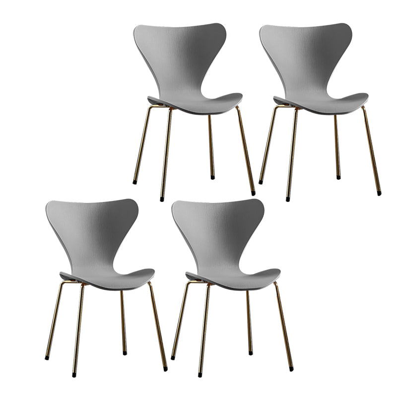 Sillas sin brazos para comedor con respaldo lateral, sillas laterales para comedor interior con patas de metal