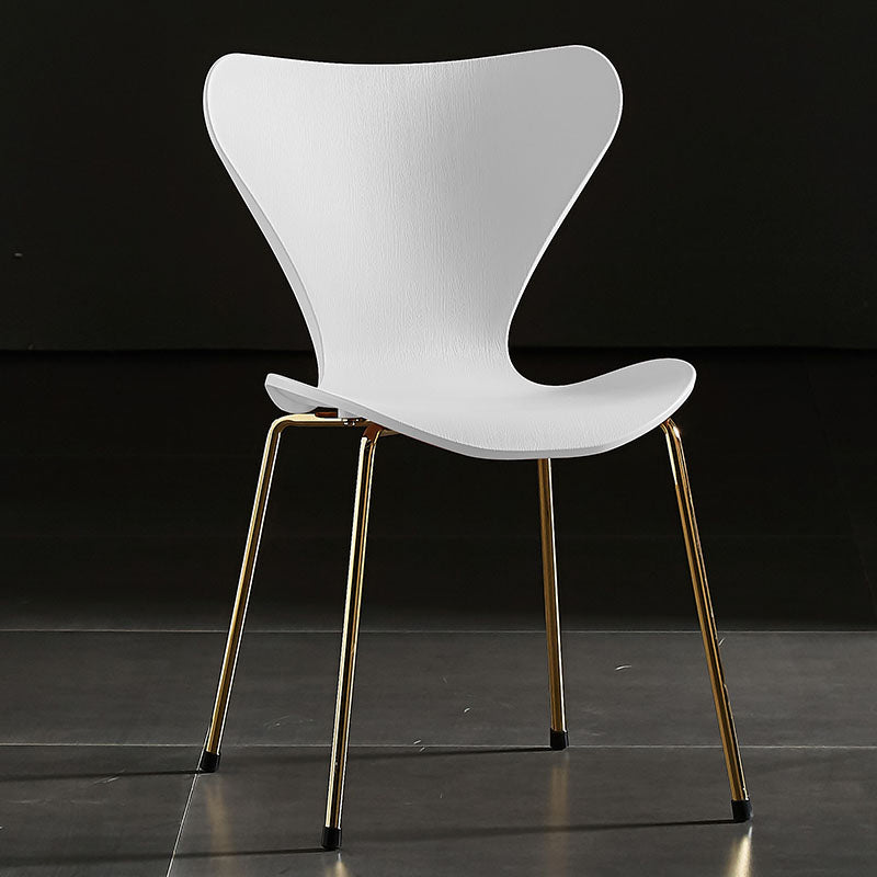 Sillas sin brazos para comedor con respaldo lateral, sillas laterales para comedor interior con patas de metal
