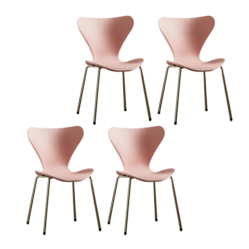 Sillas sin brazos para comedor con respaldo lateral, sillas laterales para comedor interior con patas de metal