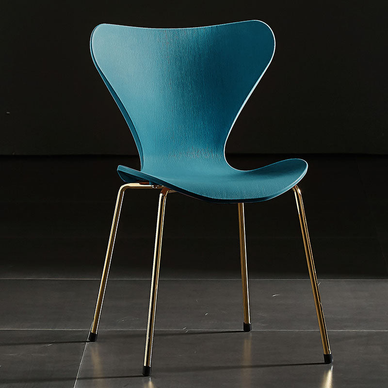 Sillas sin brazos para comedor con respaldo lateral, sillas laterales para comedor interior con patas de metal