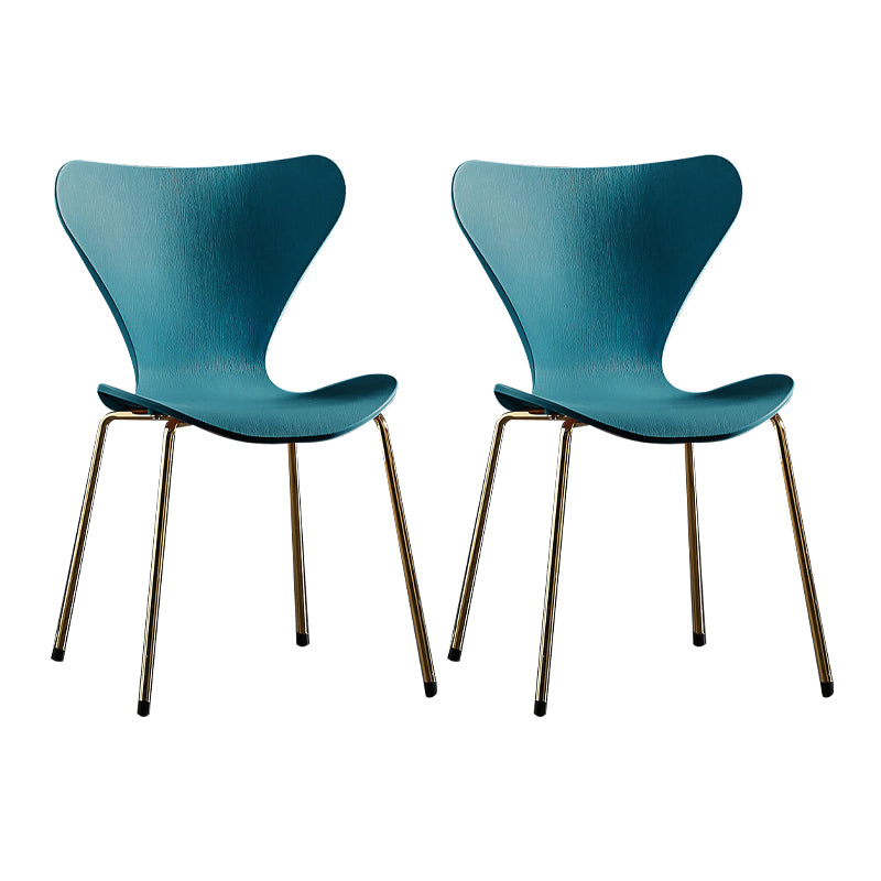 Sillas sin brazos para comedor con respaldo lateral, sillas laterales para comedor interior con patas de metal