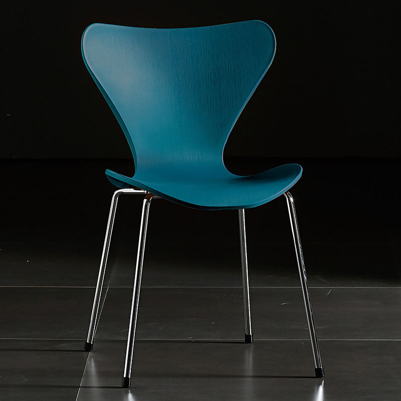 Sillas sin brazos para comedor con respaldo lateral, sillas laterales para comedor interior con patas de metal