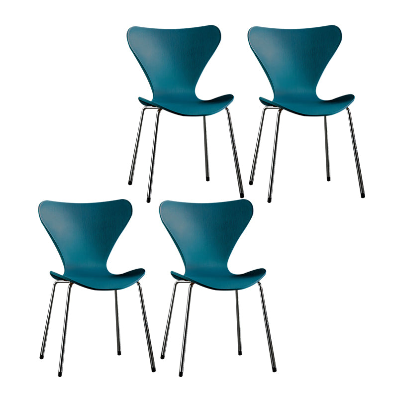 Sillas sin brazos para comedor con respaldo lateral, sillas laterales para comedor interior con patas de metal