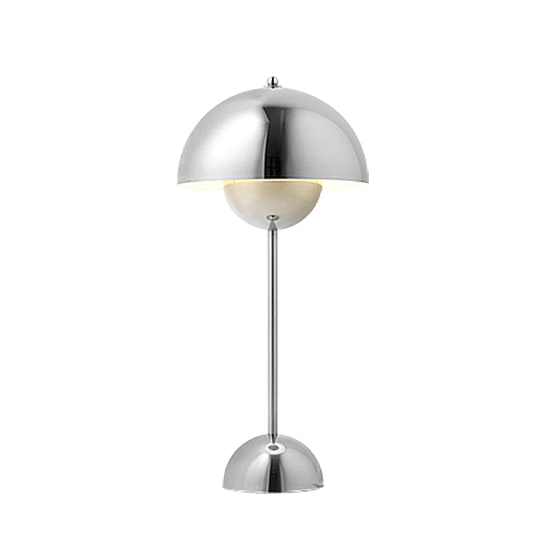 Modern Style Dome Night Table Lamp Metal 1-Light Nightstand Lamp