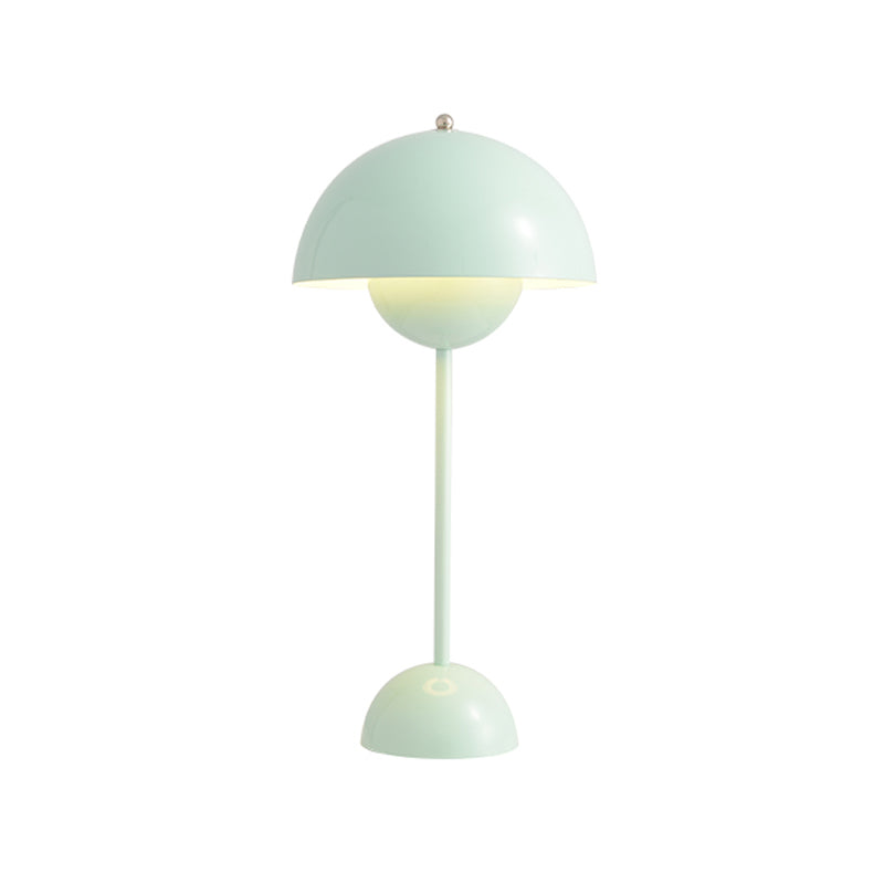 Modern Style Dome Night Table Lamp Metal 1-Light Nightstand Lamp