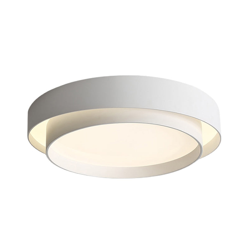 Lacquered Iron LED Ceiling Light in Modern Minimalist Style Acrylic Circular Flush Mount