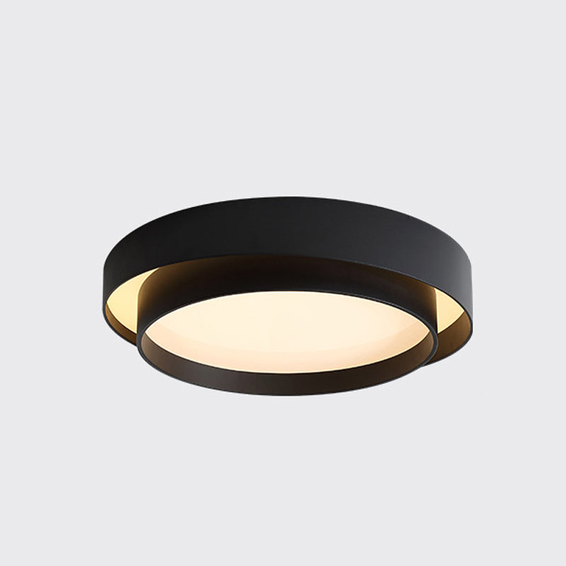Lacquered Iron LED Ceiling Light in Modern Minimalist Style Acrylic Circular Flush Mount