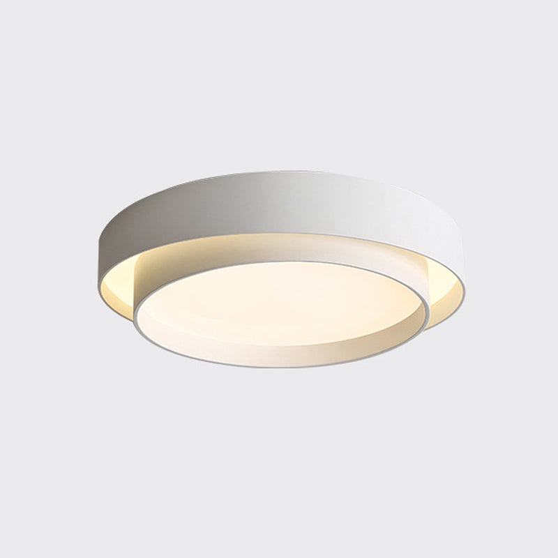 Gelakte ijzeren LED-plafondlamp in moderne minimalistische stijl, ronde inbouw van acryl