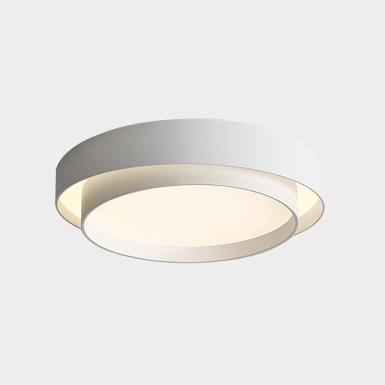 Lacquered Iron LED Ceiling Light in Modern Minimalist Style Acrylic Circular Flush Mount