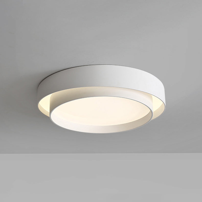 Lacquered Iron LED Ceiling Light in Modern Minimalist Style Acrylic Circular Flush Mount