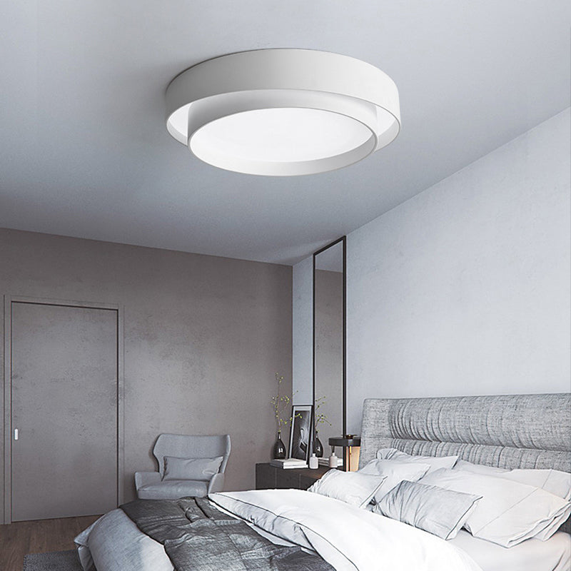 Lacquered Iron LED Ceiling Light in Modern Minimalist Style Acrylic Circular Flush Mount