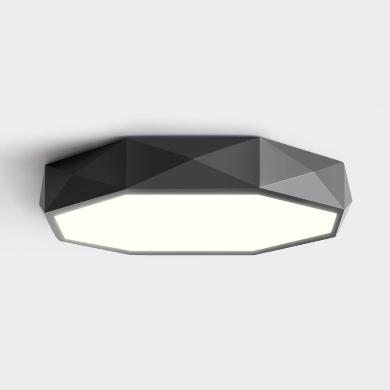 Lámpara de techo LED de macarrón geométrico de hierro con montaje empotrado, moderna y concisa, con pantalla acrílica