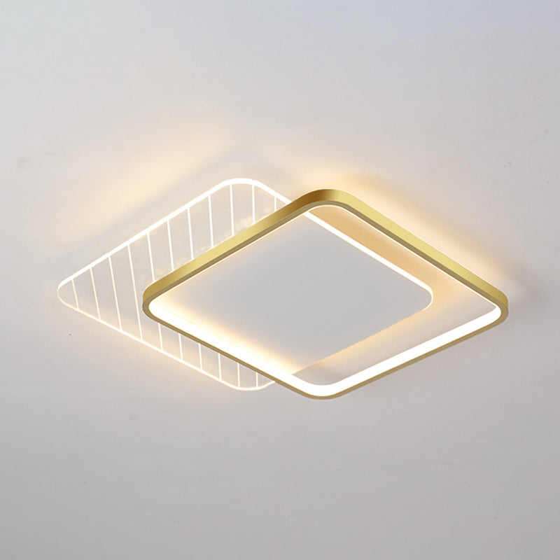 Plafonnier LED en forme de géométrie, Style Simple et moderne, en acrylique, pour salon