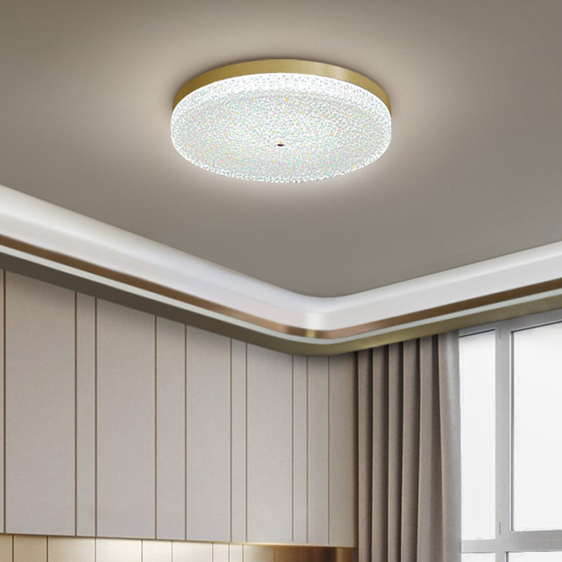Ronde LED-plafondlamp modern koper 1-lichts inbouw voor balkon
