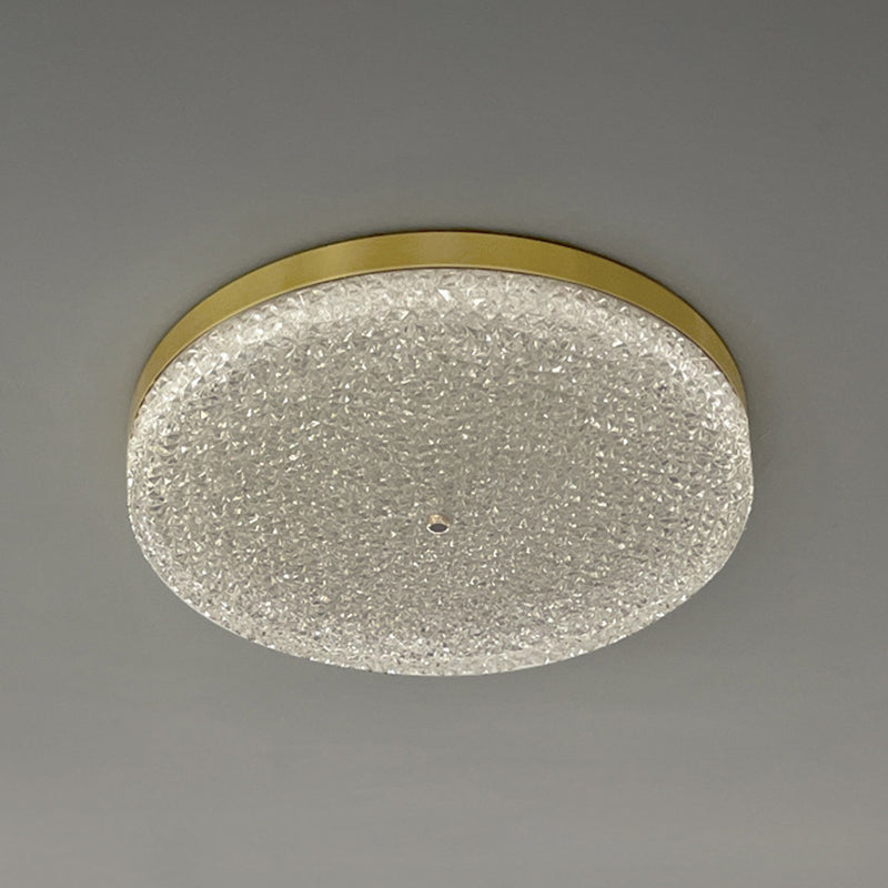 Ronde LED-plafondlamp modern koper 1-lichts inbouw voor balkon