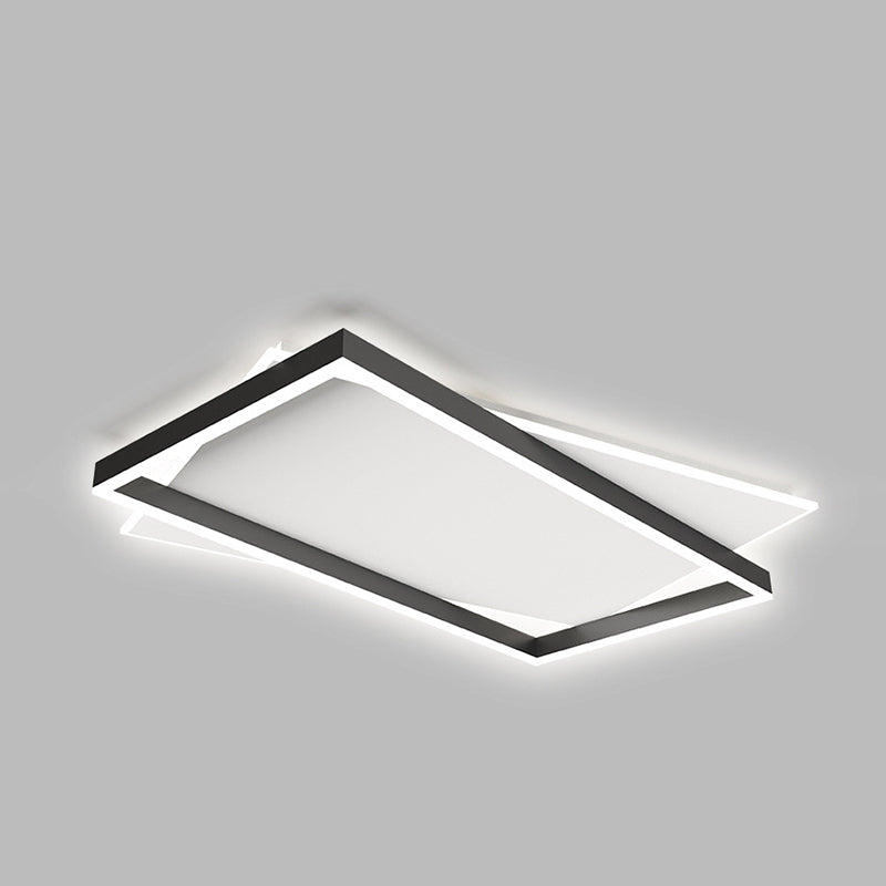 Plafonnier LED en forme de géométrie, en acrylique moderne, 2 lumières, montage encastré pour le salon
