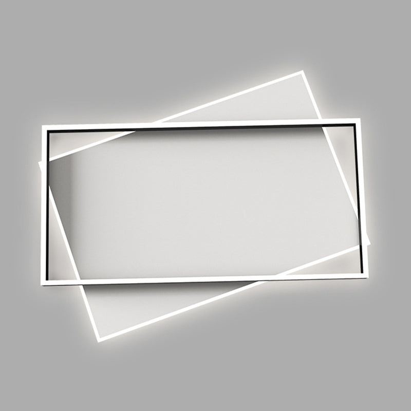 Plafonnier LED en forme de géométrie, en acrylique moderne, 2 lumières, montage encastré pour le salon