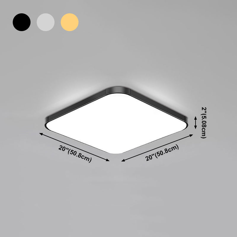 Geometry Shape Ceiling Lamp Modern Aluminium 1 Light Flush Mount for Bedroom