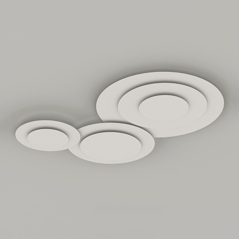 Lámpara de techo LED de forma circular Acrílico moderno 3 luces Montaje empotrado para dormitorio