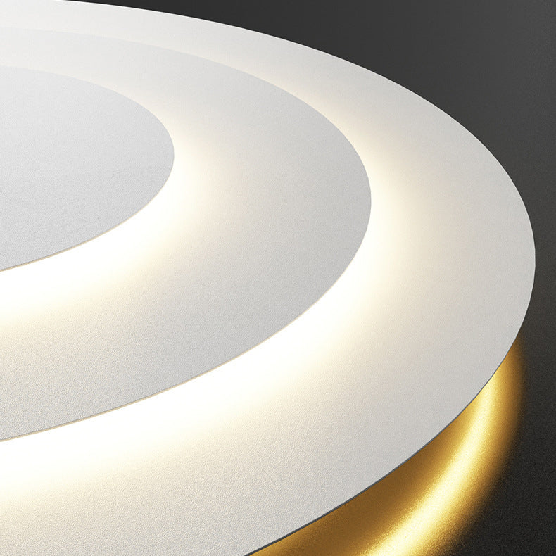 Plafonnier LED de forme circulaire acrylique moderne 3 lumières encastré pour chambre à coucher