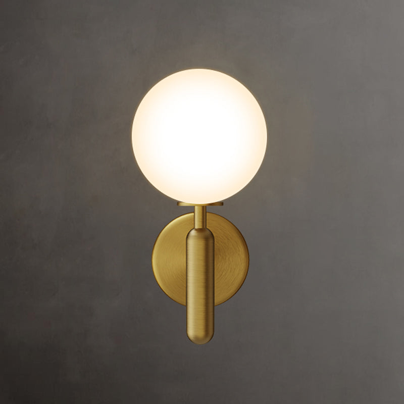 Modern Style Global Wall Sconce Lights Glass 1 Light Wall Mount Lighting for Bedroom