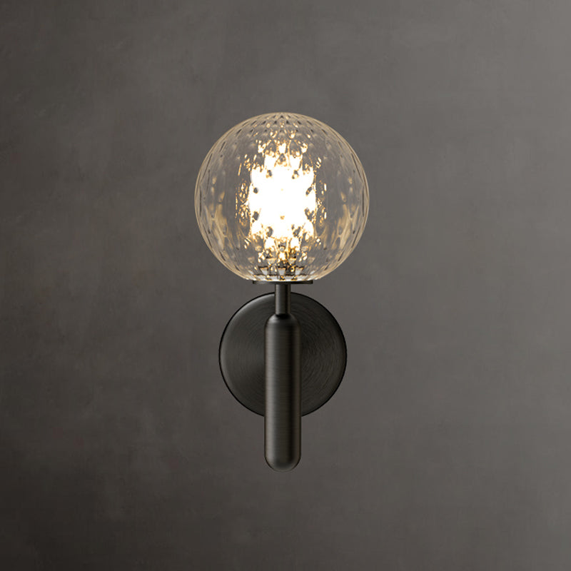 Modern Style Global Wall Sconce Lights Glass 1 Light Wall Mount Lighting for Bedroom