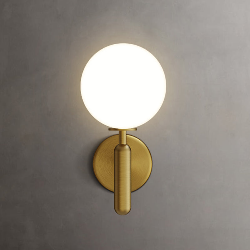 Modern Style Global Wall Sconce Lights Glass 1 Light Wall Mount Lighting for Bedroom