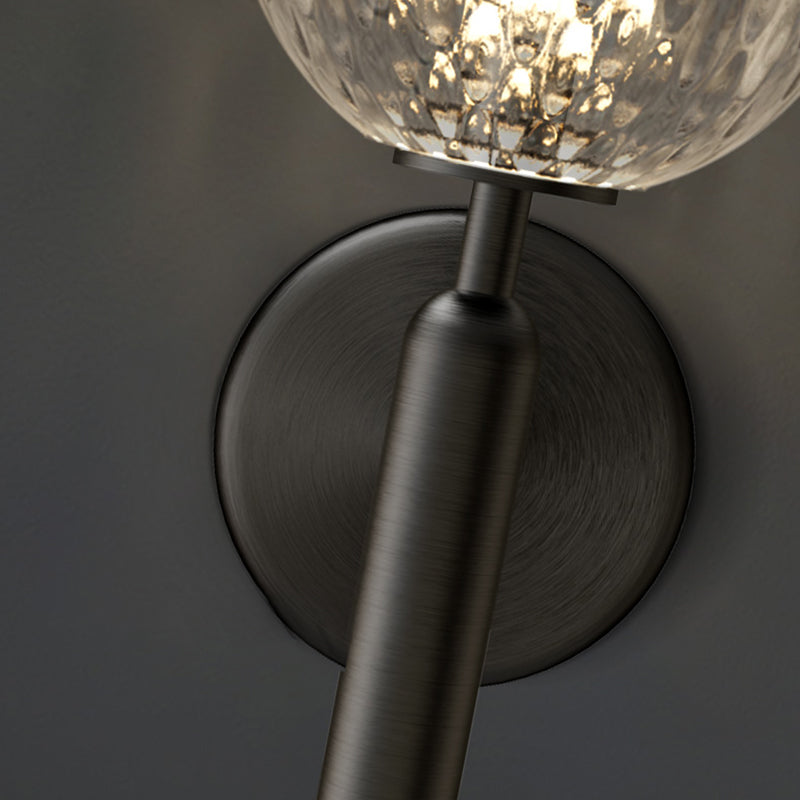 Modern Style Global Wall Sconce Lights Glass 1 Light Wall Mount Lighting for Bedroom