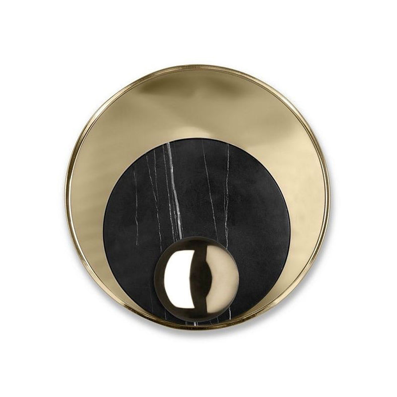 Estilo moderno Luces de apliques de pared redonda 1 Ligera de montaje de pared de luz