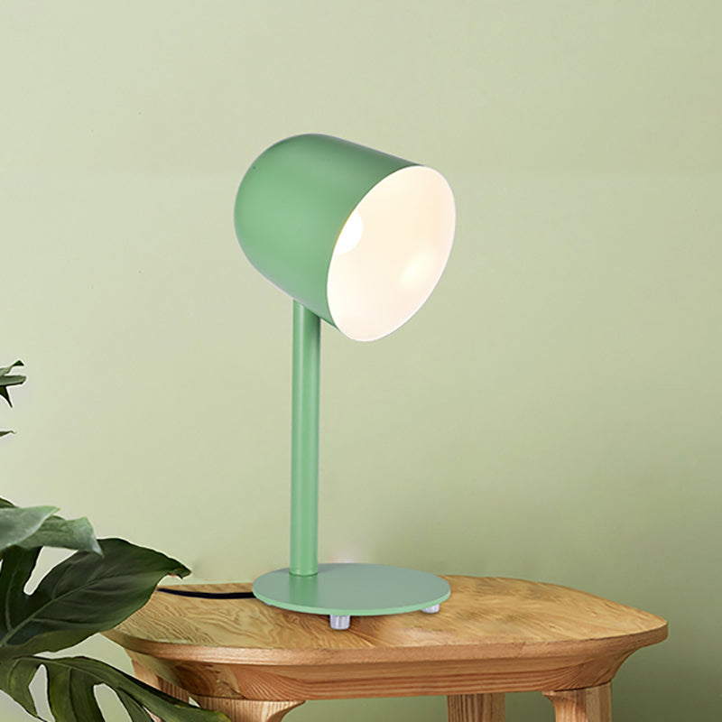 Modern Style Dome Night Table Lamp Metal 1-Light Nightstand Lamp