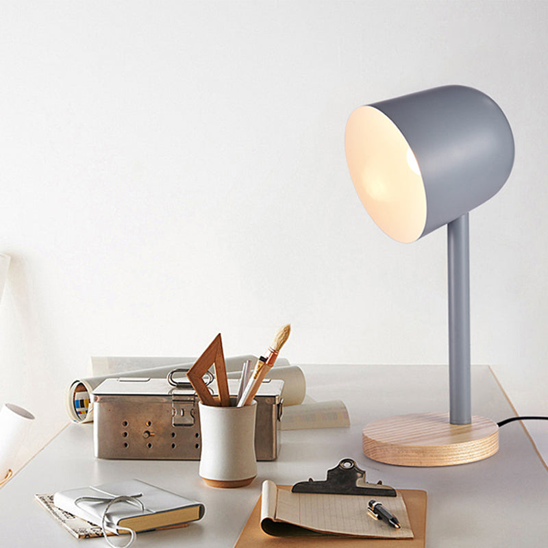 Modern Style Dome Night Table Lamp Metal 1-Light Nightstand Lamp