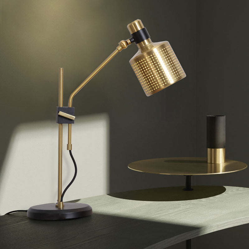 Holle woonkamer tafel licht metaal 1 kop minimalisme nachtkastje verlichting in goud